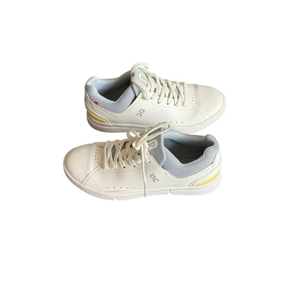 On Womens White The Roger Advantage Cloudtec Low Top Sneakers Size 10